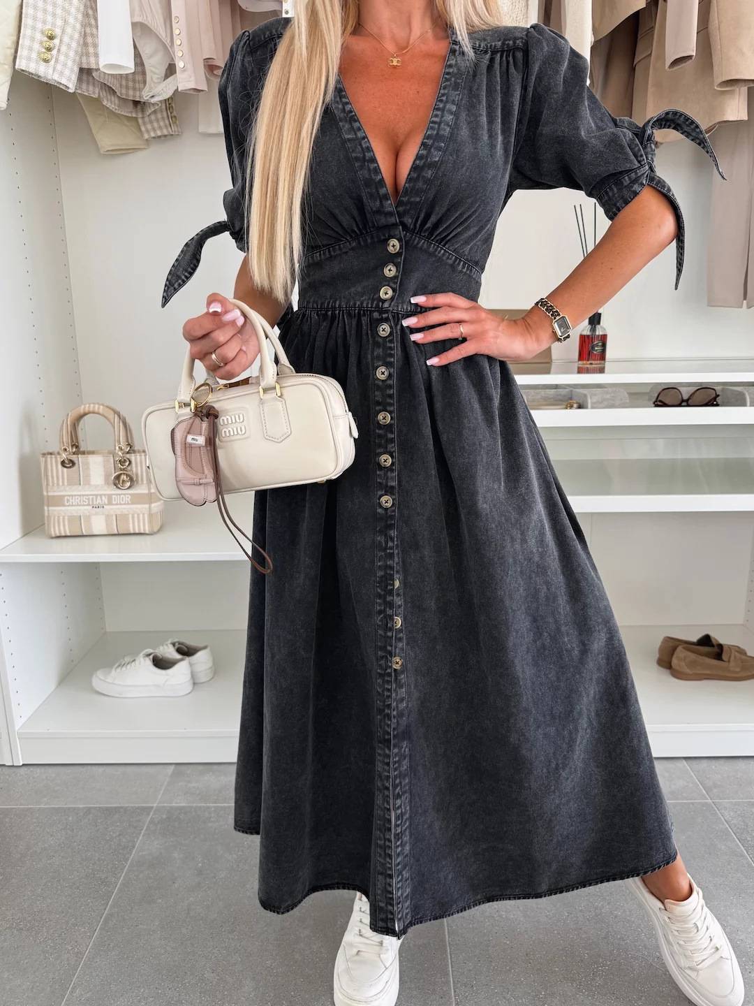 Novalie | Elegant denimklänning