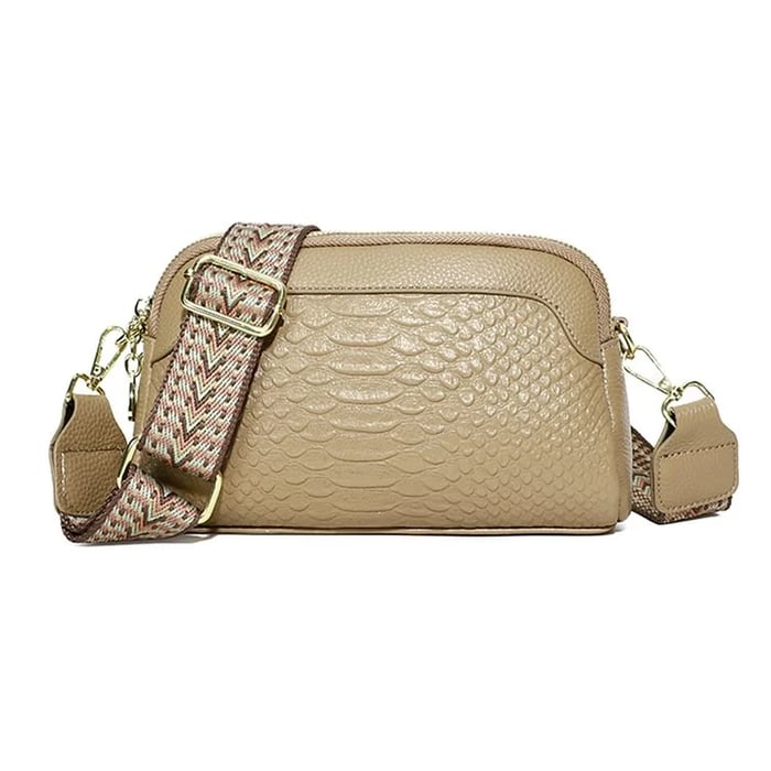 Nathalie | Snygg crossbody-väska i läder i alligatormönster