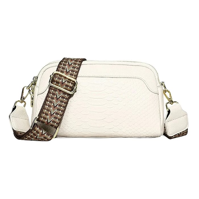 Nathalie | Snygg crossbody-väska i läder i alligatormönster