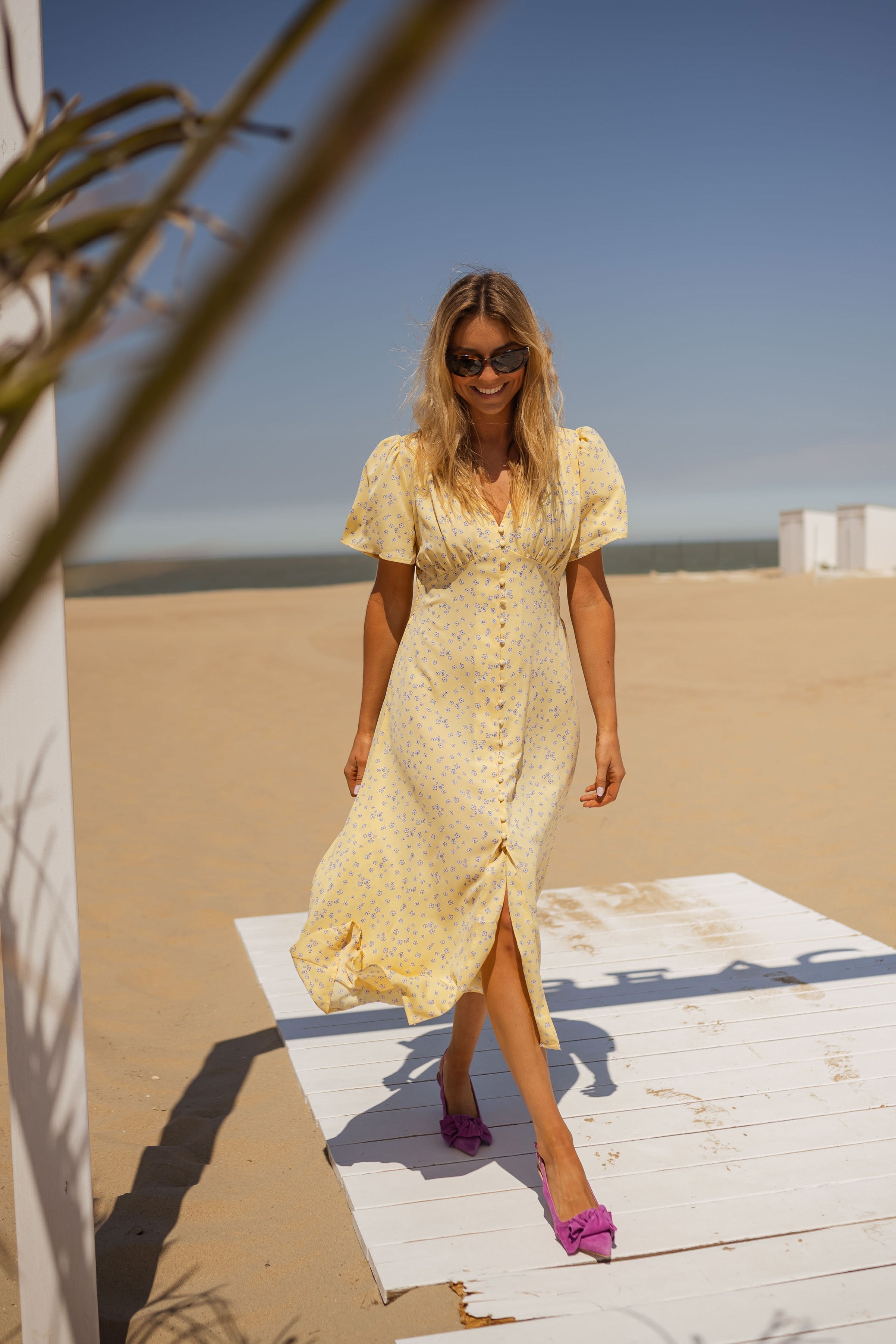 Diana | Blommig sommarklänning i midi-modell