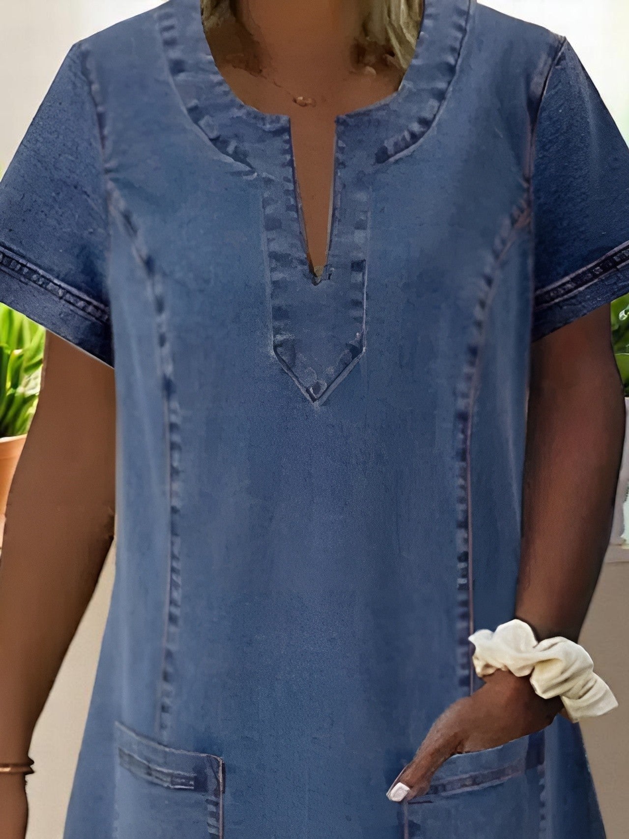 Hilma | Mjuk denimklänning