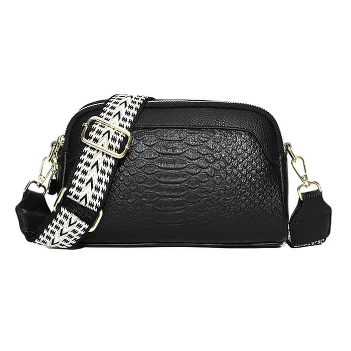 Nathalie | Snygg crossbody-väska i läder i alligatormönster