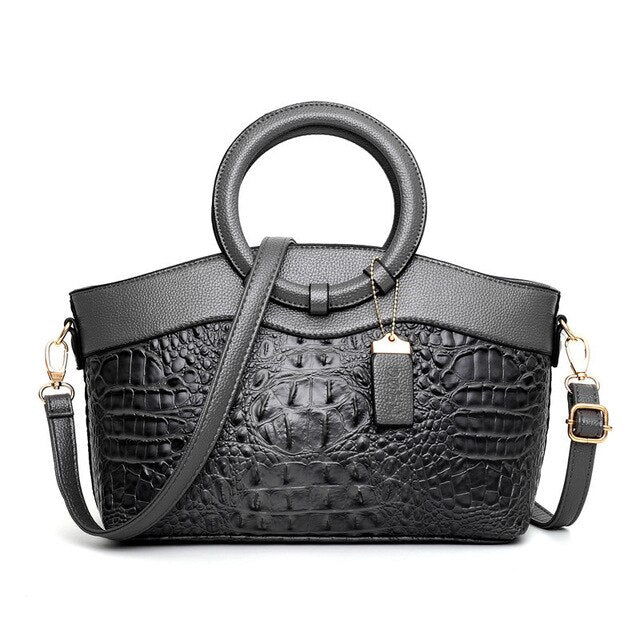 Matilda | Elegant handgjord Croco-väska i läder